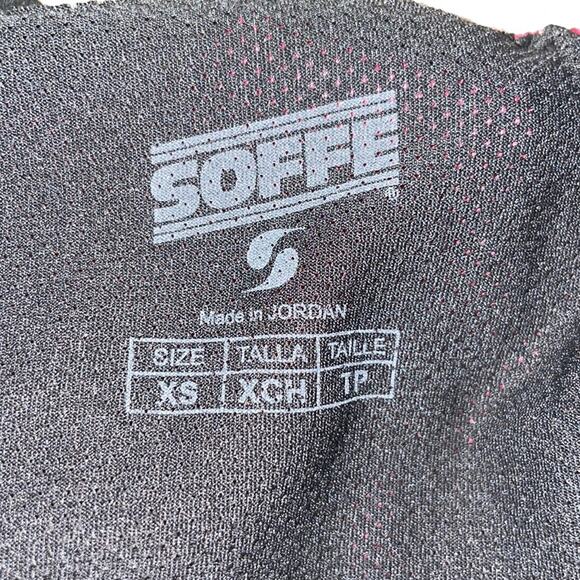 Soffe black and hot pink racer back mesh style work out tank - Picture 4 of 4